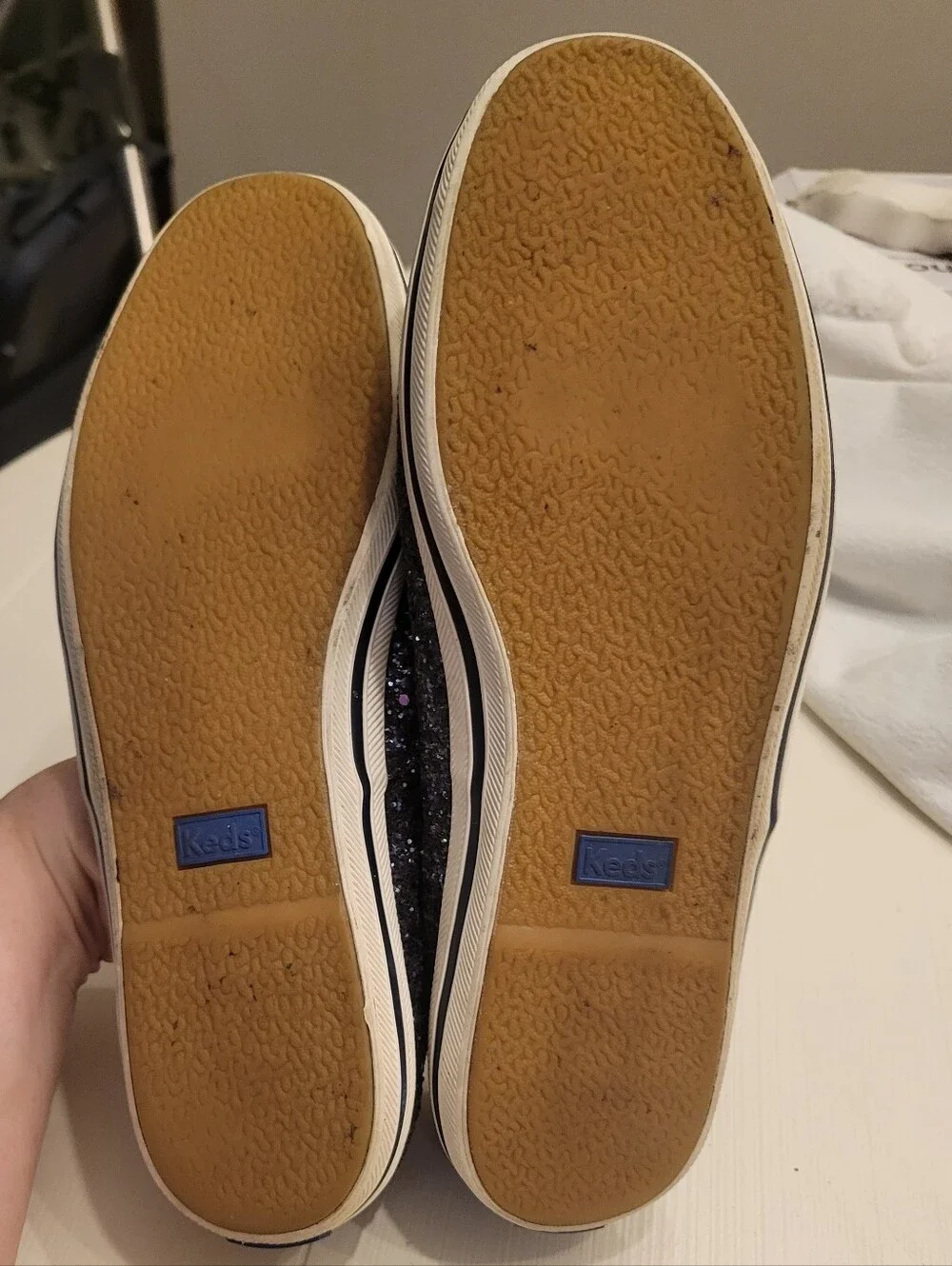 KEDS x KATE SPADE Navy Glitter Sneaker Women's Size 9.5